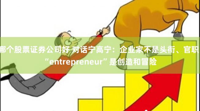 哪个股票证券公司好 对话宁高宁：企业家不是头衔、官职，“entrepreneur”是创造和冒险